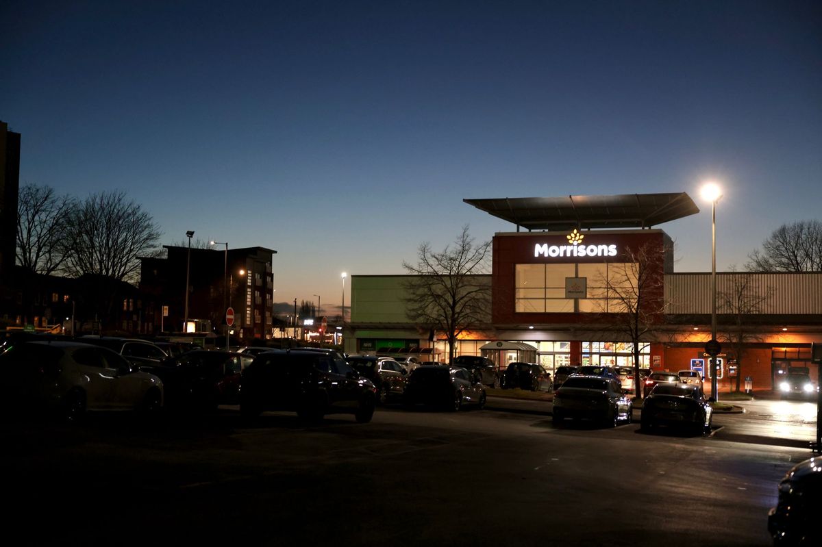 The Morrisons car park in Hyde