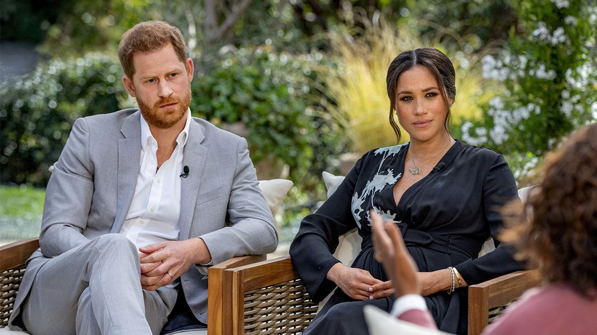 Prince Harry and Meghan Markle with Oprah Winfrey 2021