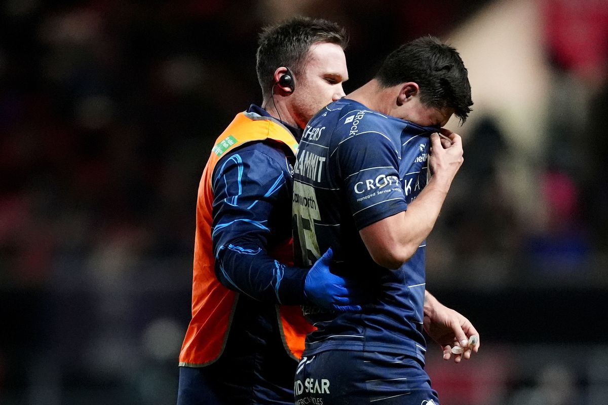 Louis Rees-Zammit goes off in the first half and did not reappear in the second period