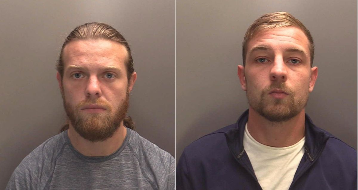 George Harper (left) , 30, of Holland Street, Liverpool, and Joshua Kehoe, right, of Cretan Road, Liverpool, jailed over a terrifying pub rampage 