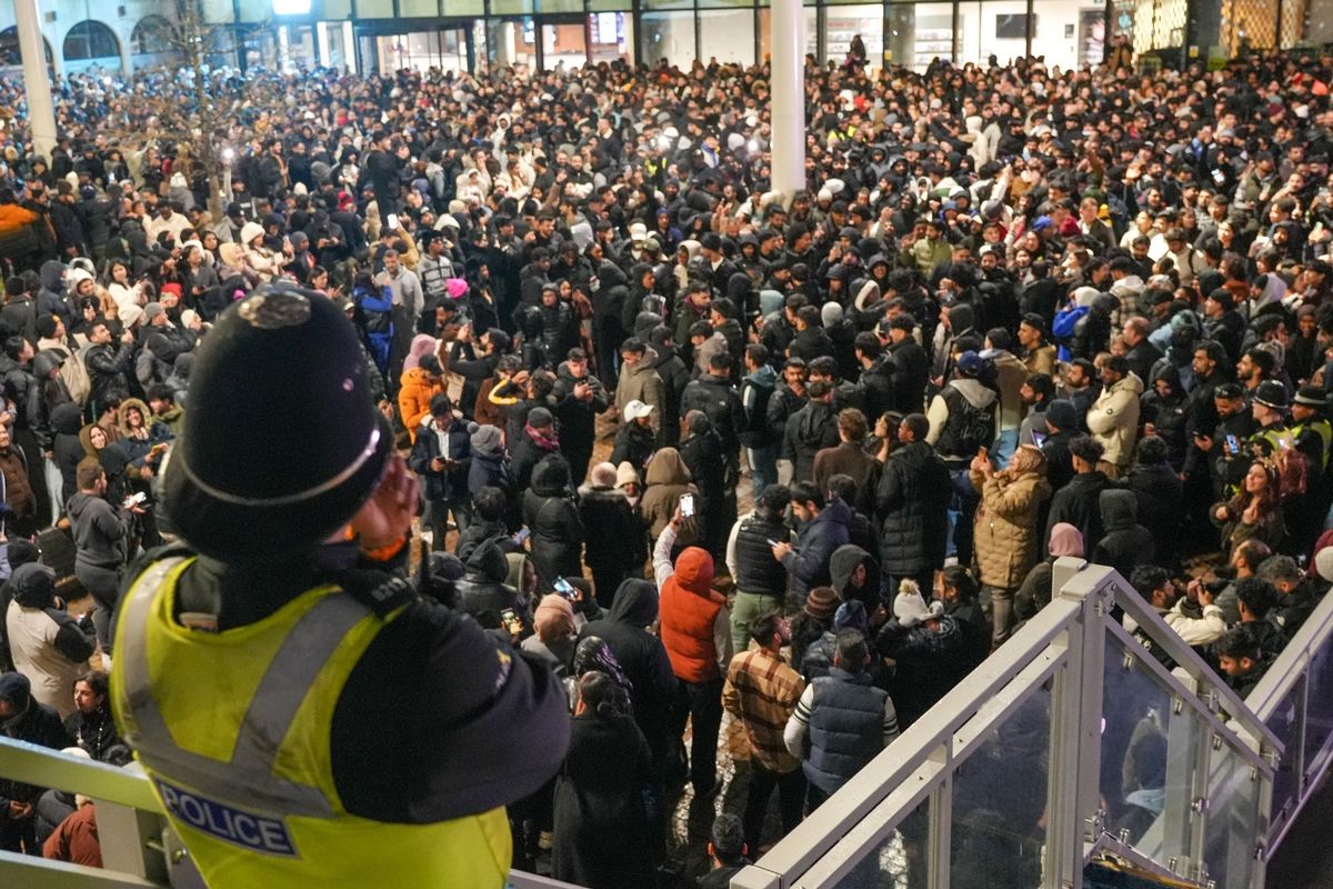 Police turned up to disperse crowds last year after thousands were fooled by the hoax