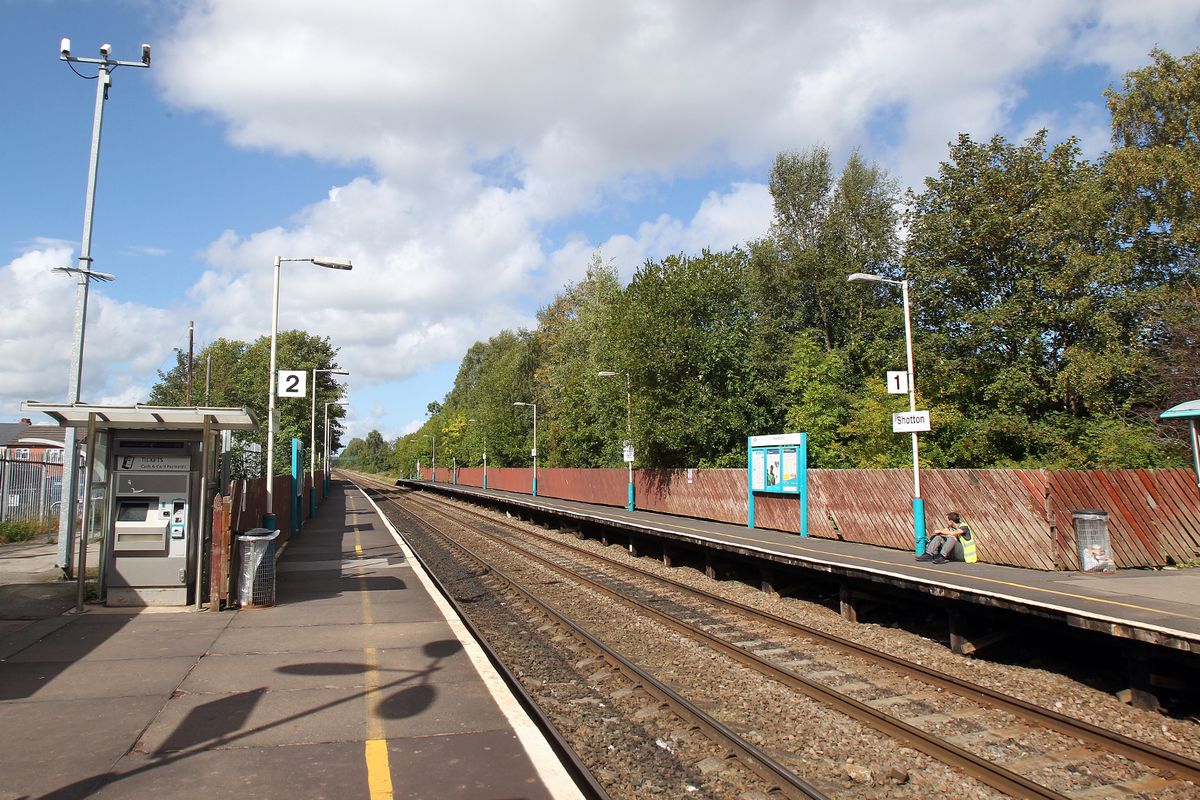 North Wales Main Line services were cancelled until further notice when a body was found at Shotton low level railway station