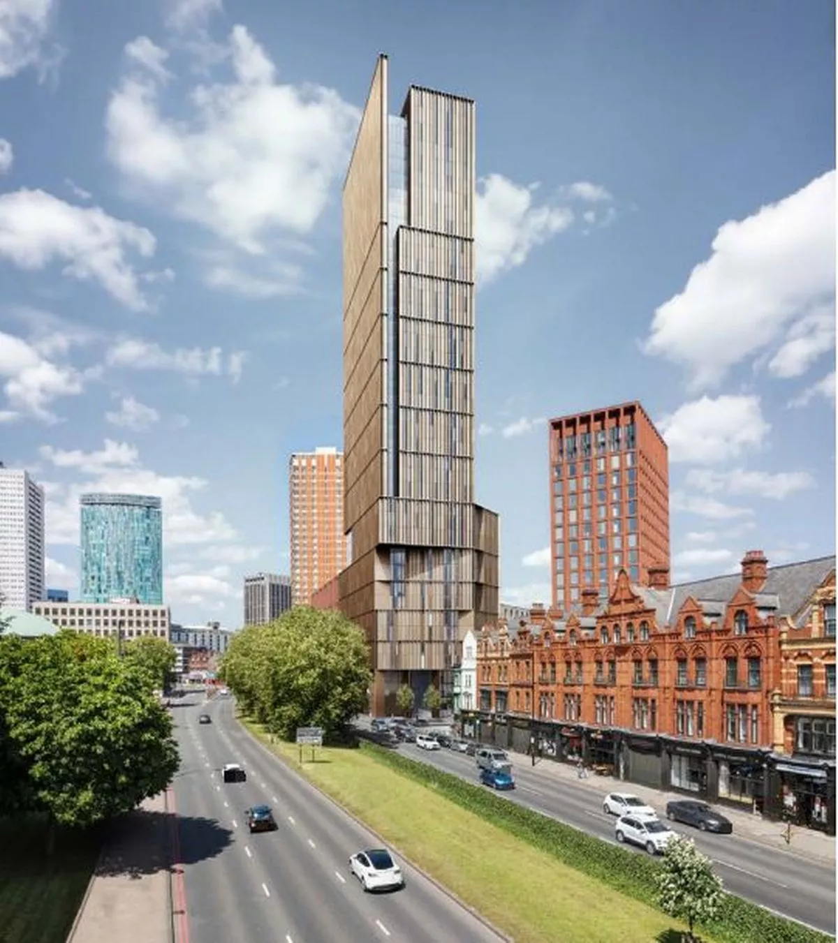 Proposed Birmingham skyscraper at Bristol Street, Bromsgrove Street and Essex Street - amended design)