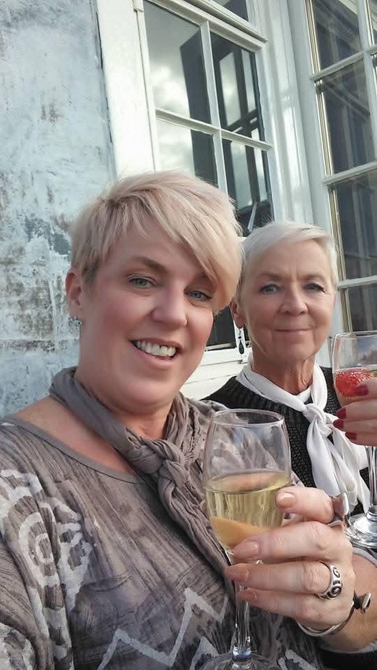 Tina, right, with close friend Lily Spry