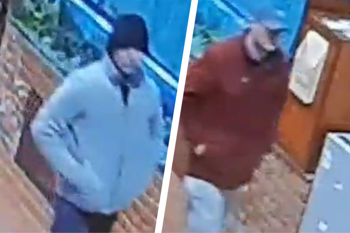 CCTV footage of Washbourne (L) and Armstrong (R) from the day they absconded from prison