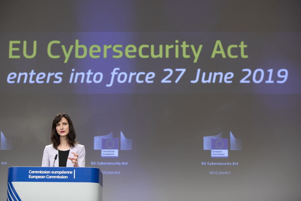 Commissioner for Innovation, Research, Culture, Education and Youth Mariya Gabriel at the podium