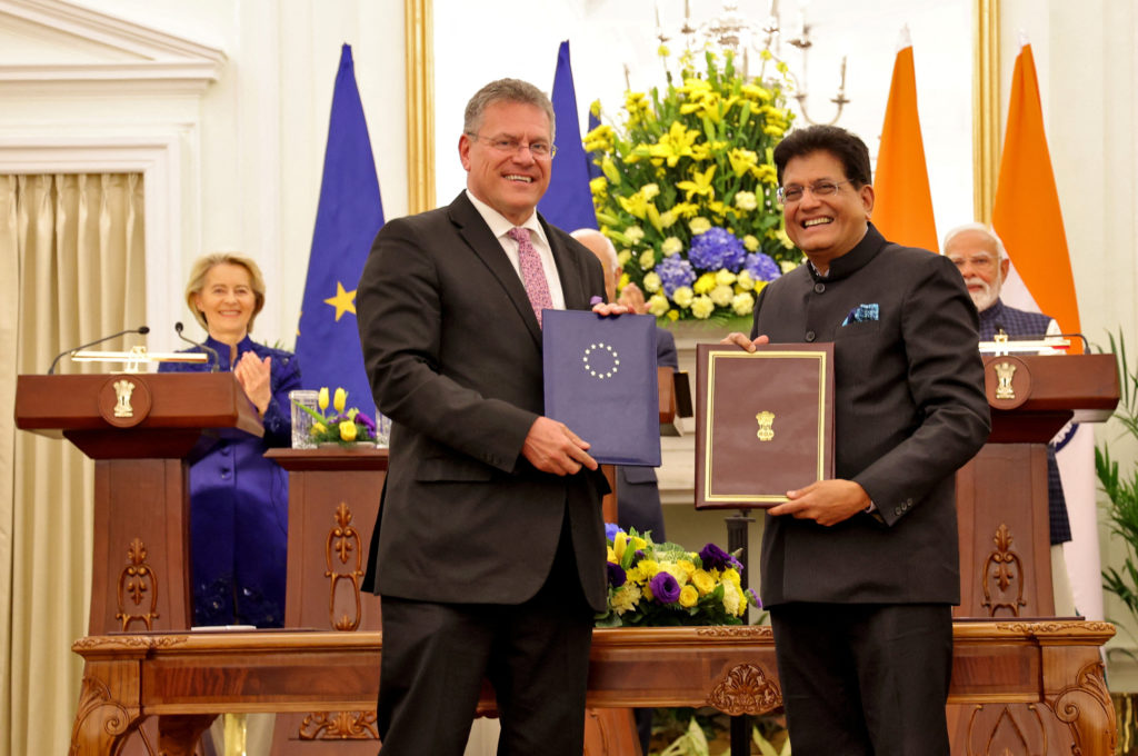 European Commission President von der Leyen and European Council President Costa visit India