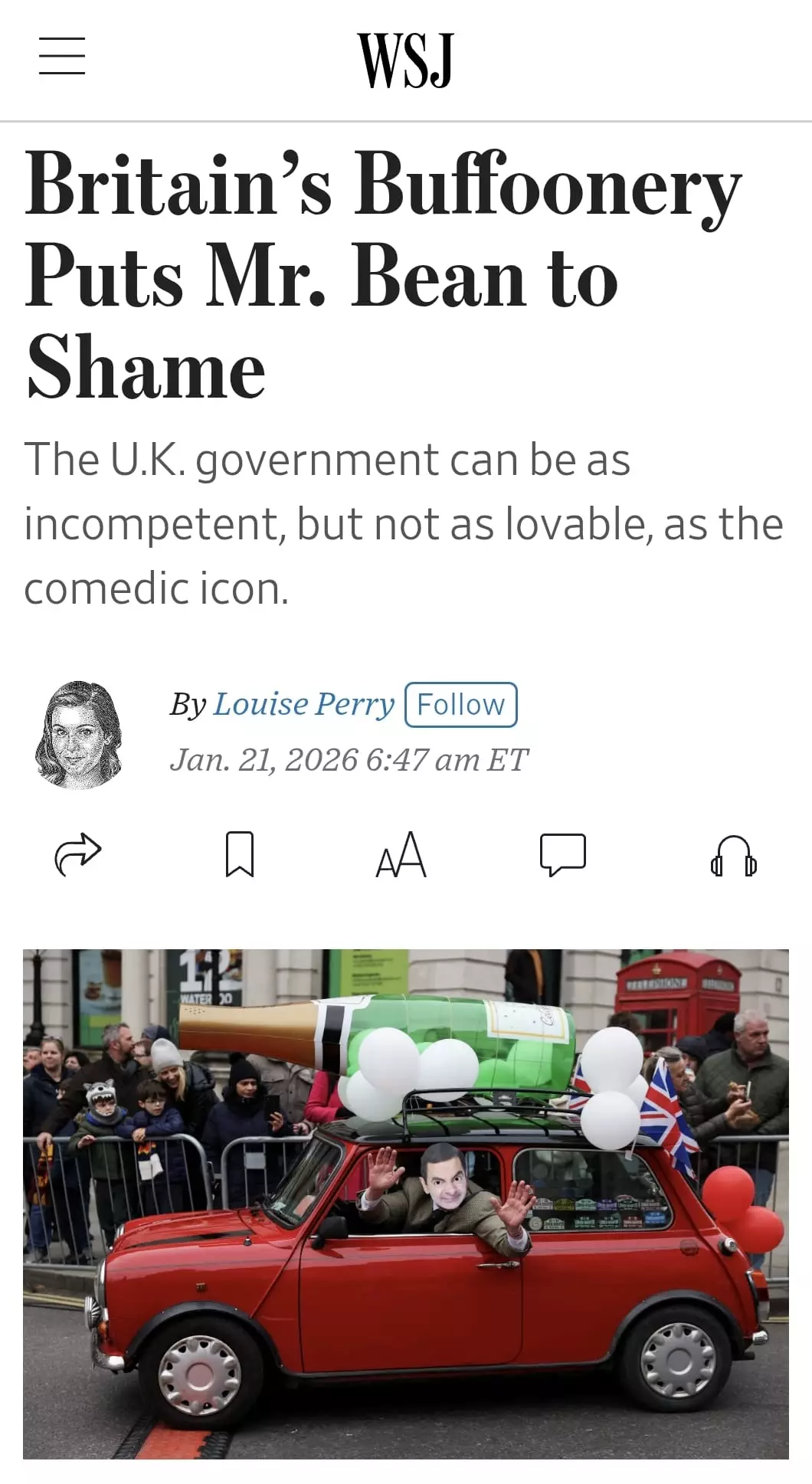Even the Wall Street Journal is calling it out—Britain’s dysfunction, in print.