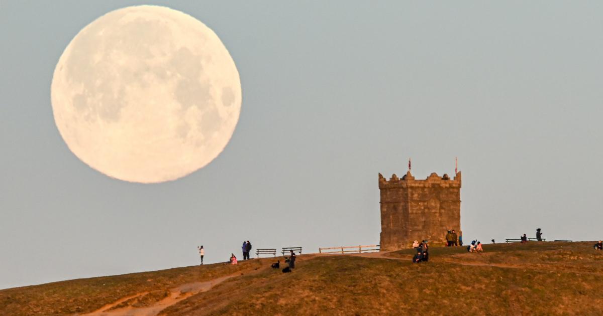 Bolton photographers capture the Wolf Moon above the town