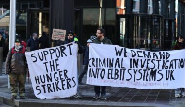 Palestine protesters target JP Morgan Glasgow office over Israel links