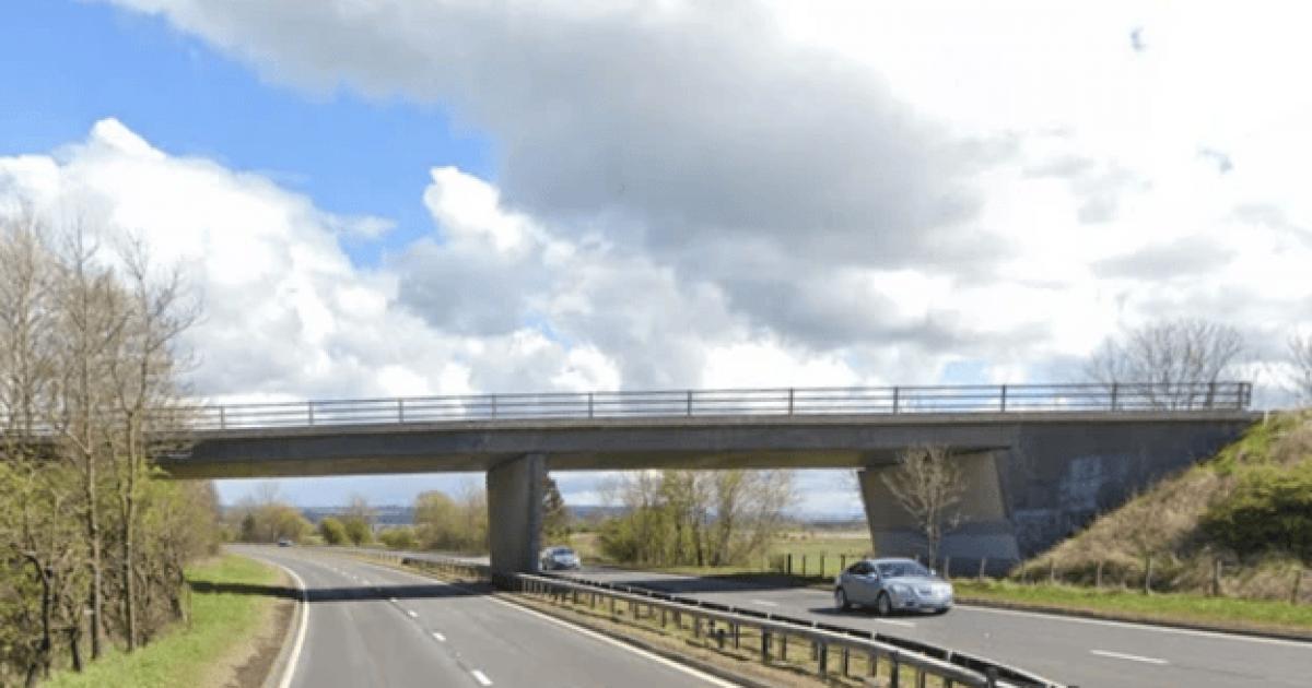 Police hunt after crash caused bridge to crumble onto major road