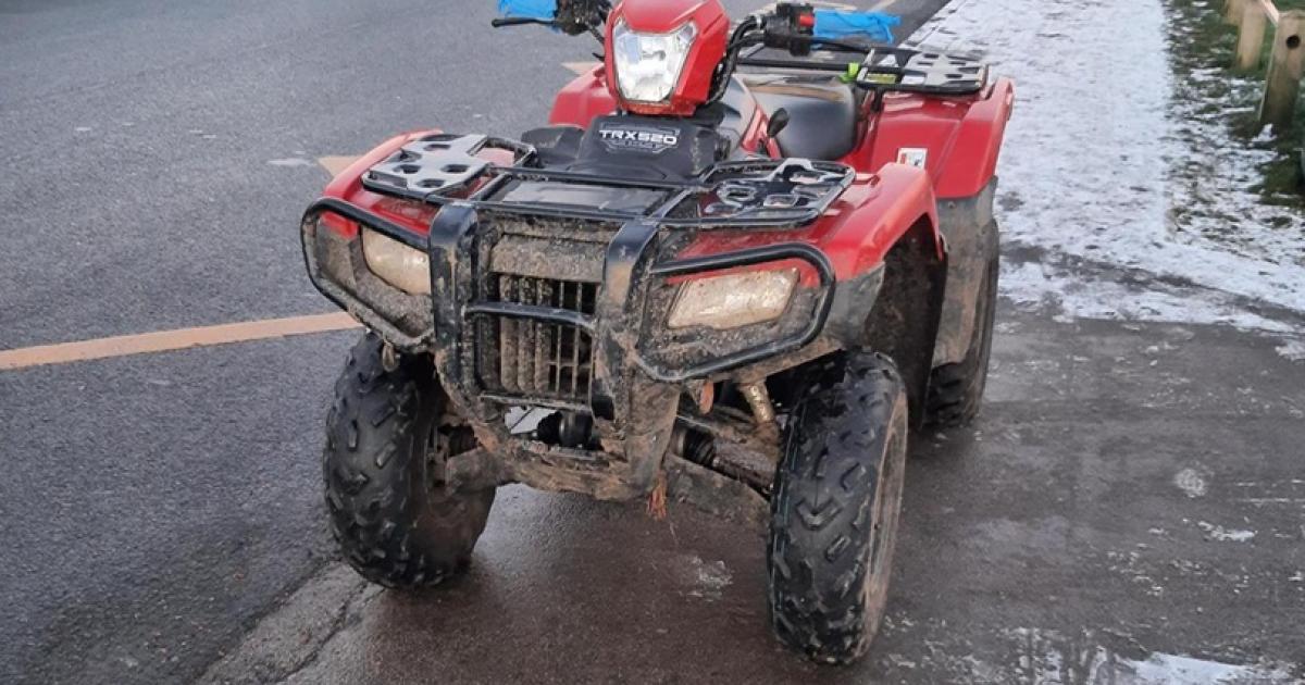 One arrested after stolen quad bike found in Tyersal field