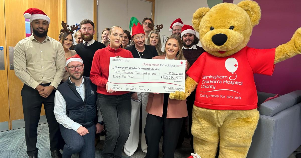 AFH raises £30k for Birmingham Children’s Hospital