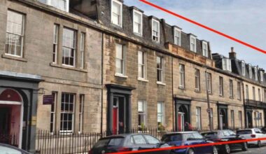 Hotel plan for terrace of Scottish city centre houses