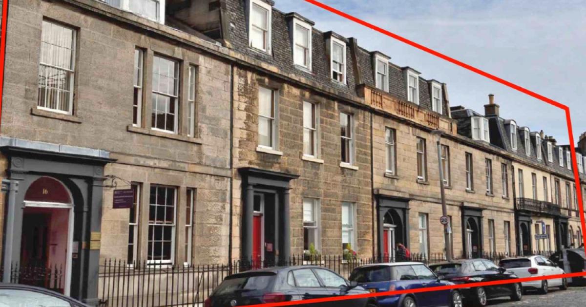 Hotel plan for terrace of Scottish city centre houses