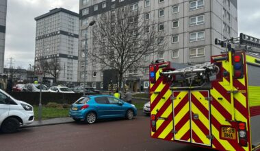 Glasgow Wester Common Road flats evacuated amid 15th floor fire
