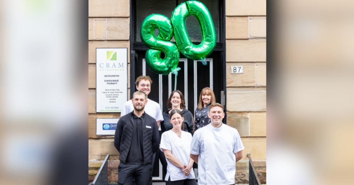 Cram Osteopaths in Ayr celebrating 80th birthday in February