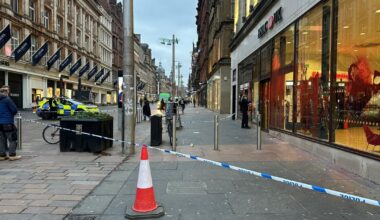 HSBC Glasgow branch targeted by protesters as woman arrested