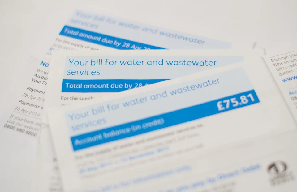 Close-up shot of water bills