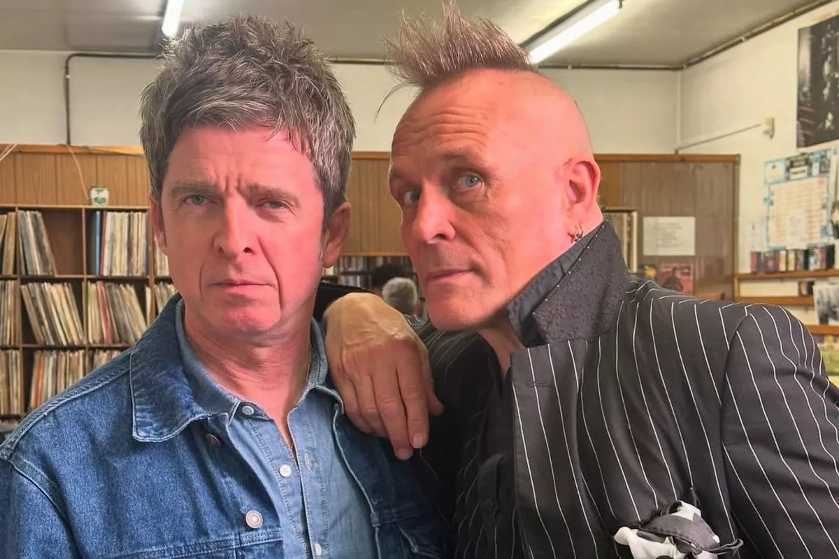 Noel Gallagher with John Robb at Mr Sifter's in 2024