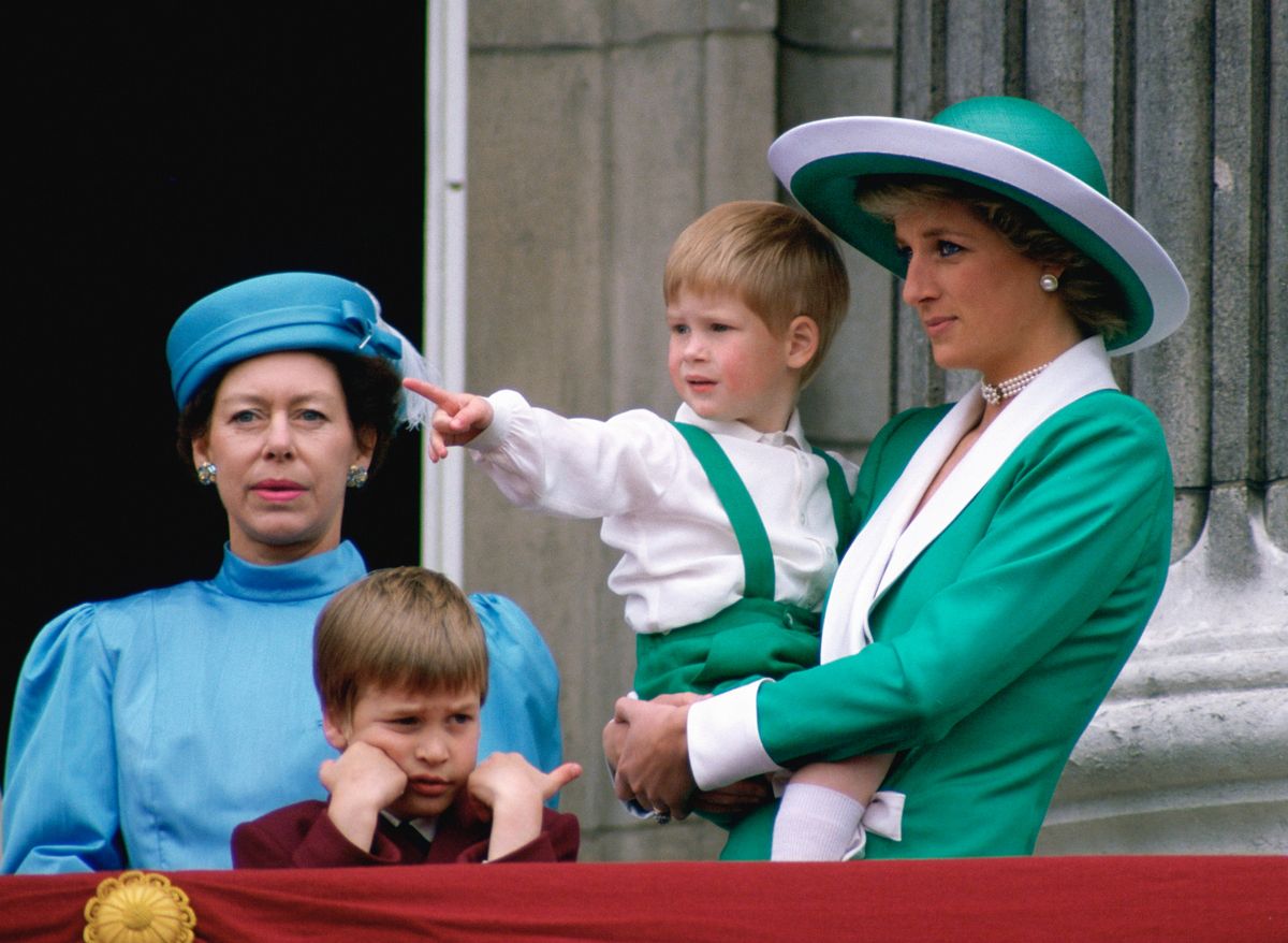 Prince Harry as a toddler with his mum Diana
