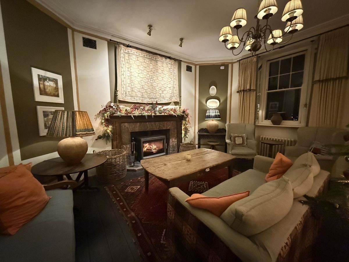 ​The large lounge was warm and welcoming too inside the Henry Signature Suite at Grove of Narberth hotel
