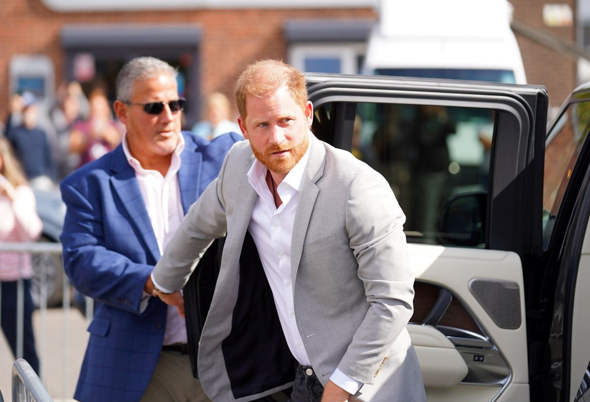 Harry on the second day of his trip to the UK in September 