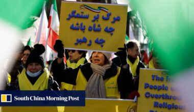 Members of Iranian diaspora in UK rally in London to support protesters in Iran