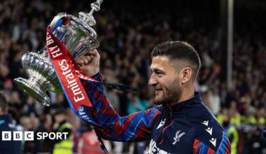 Joel Ward with the FA Cup last season