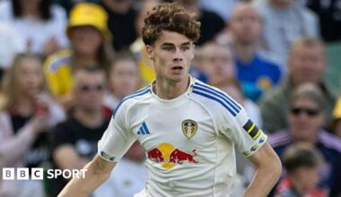 Harry Gray in action for Leeds United