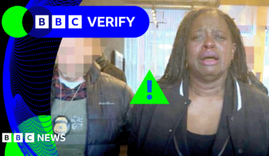 BBC Verify Live: White House defends AI-manipulated image showing arrested woman crying