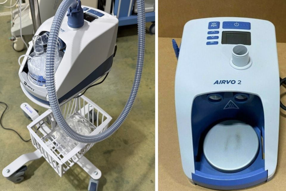 The Airvo 2, which is an integrated flow generator used to deliver high levels of oxygen to patients