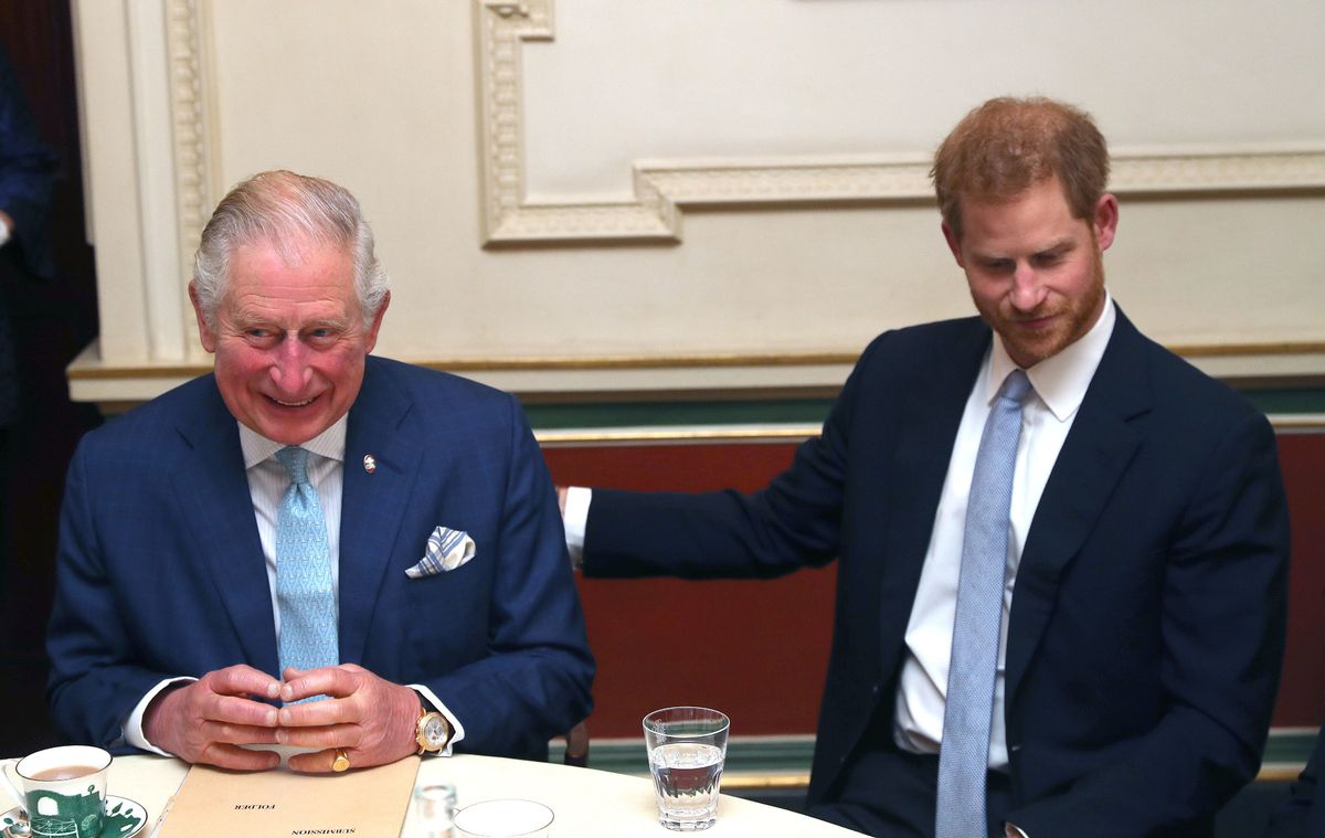 The King and Prince Harry in 2018
