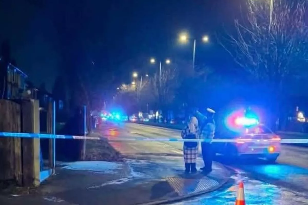 Kingsway was taped off in Burnage following the serious crash