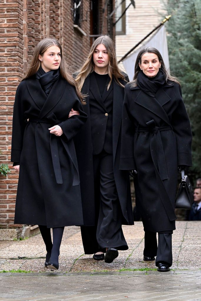 The young royals attended the service with their mother Queen Letizia and father King Felipe