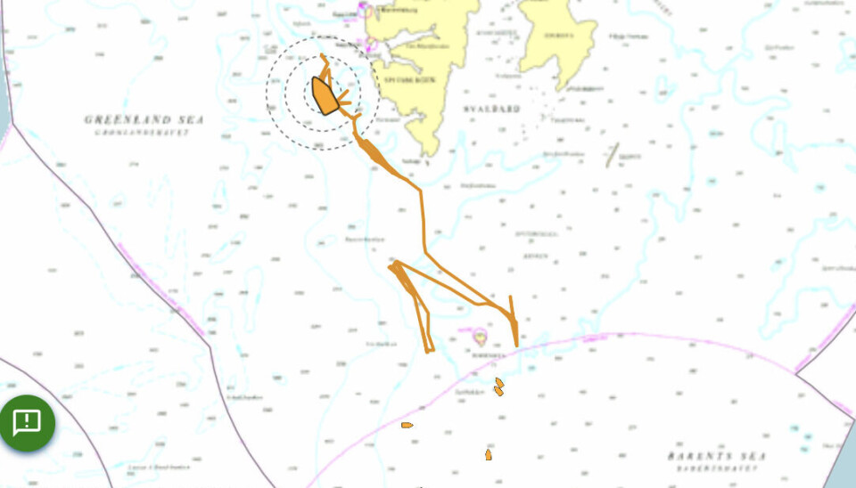 Automatic identification system (AIS) show Melkart-3's route from 7 January to 21 January. It has not sailed into Norwegian economical zone in this period of time.