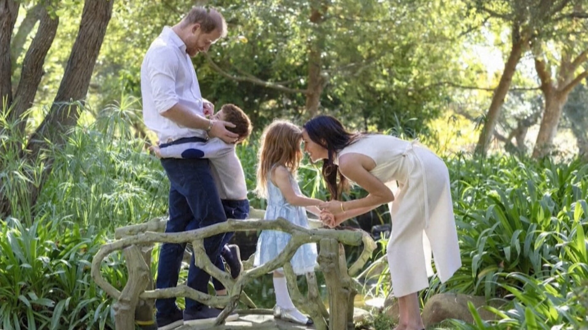 Prince Harry and Meghan Markle share rare family Christmas photo. Picture: Instagram / @meghan