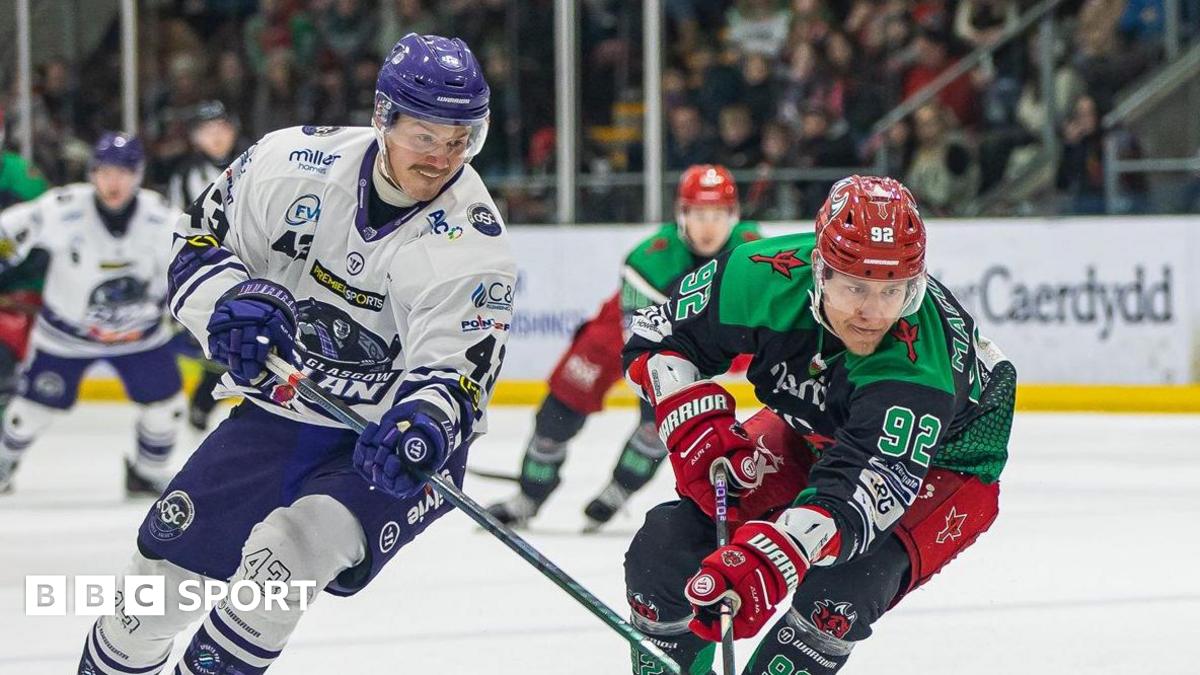 Cardiff Devils' Josh Macdonald and Glasgow Clan's Miihkali Teppo