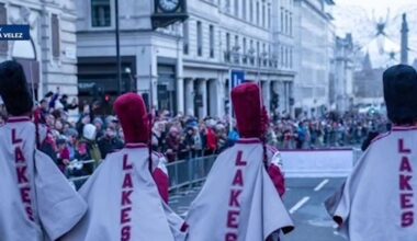 Palm Beach Lakes High School band performs in London's New Year's Day Parade