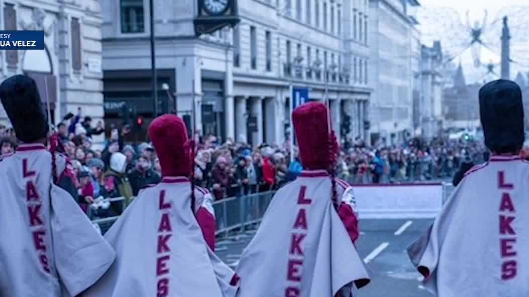 Palm Beach Lakes High School band performs in London's New Year's Day Parade