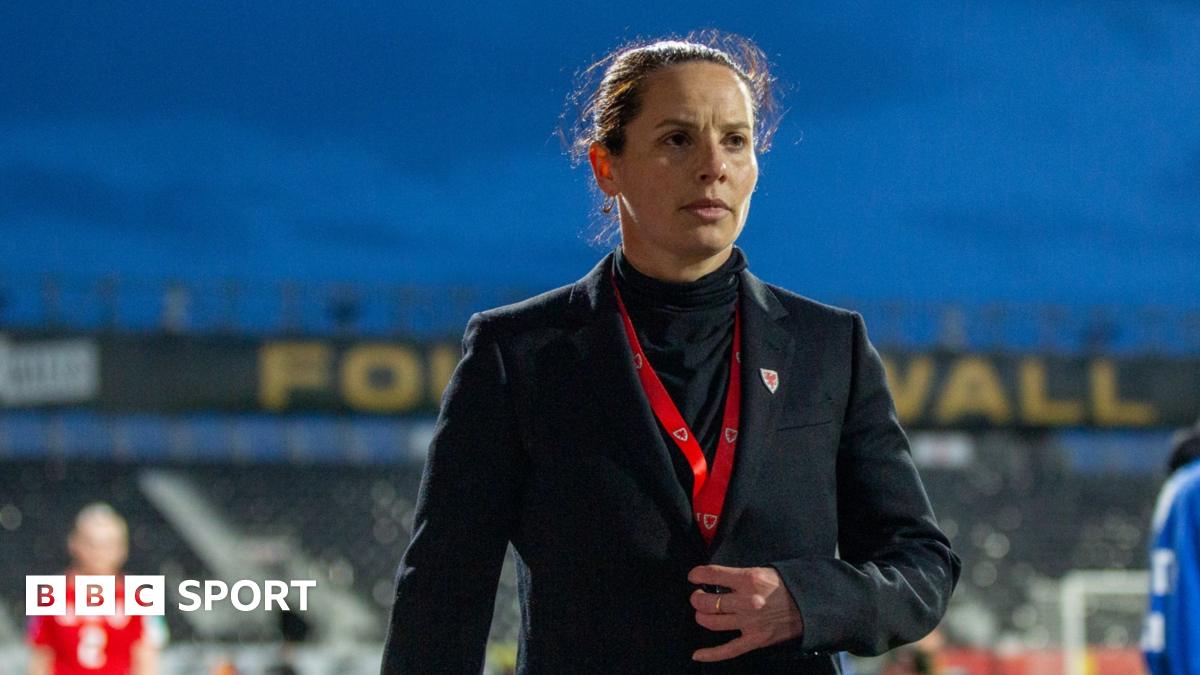 Rhian Wilkinson on the touchline