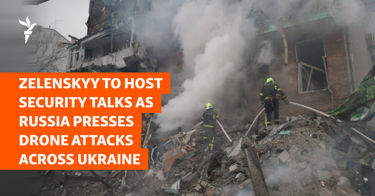 Zelenskyy To Host Security Talks As Russia Presses Drone Attacks Across Ukraine
