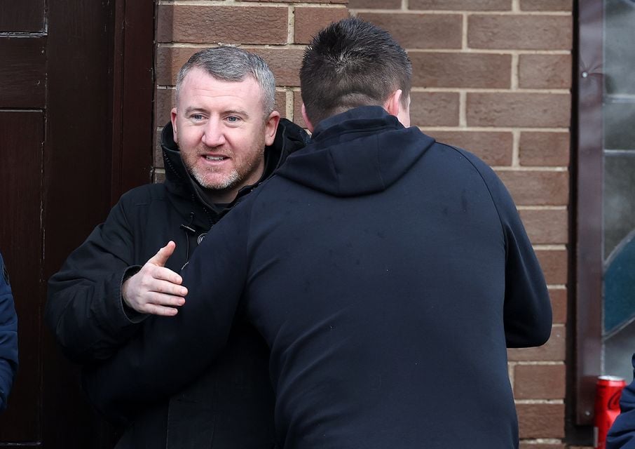 Press Eye - Belfast - Northern Ireland - 6th January 2026 Boxer Paddy Barnes pictured at the funeral. Picture by Jonathan Porter/PressEye