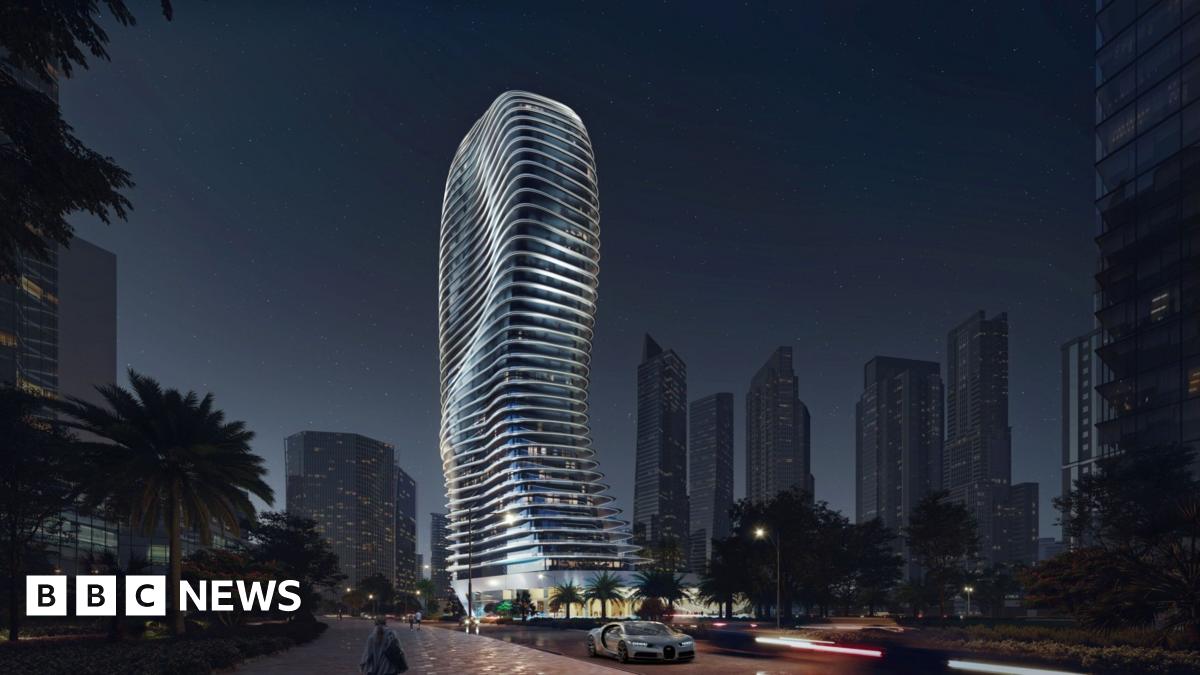 The Bugatti Residences building under construction in Dubai