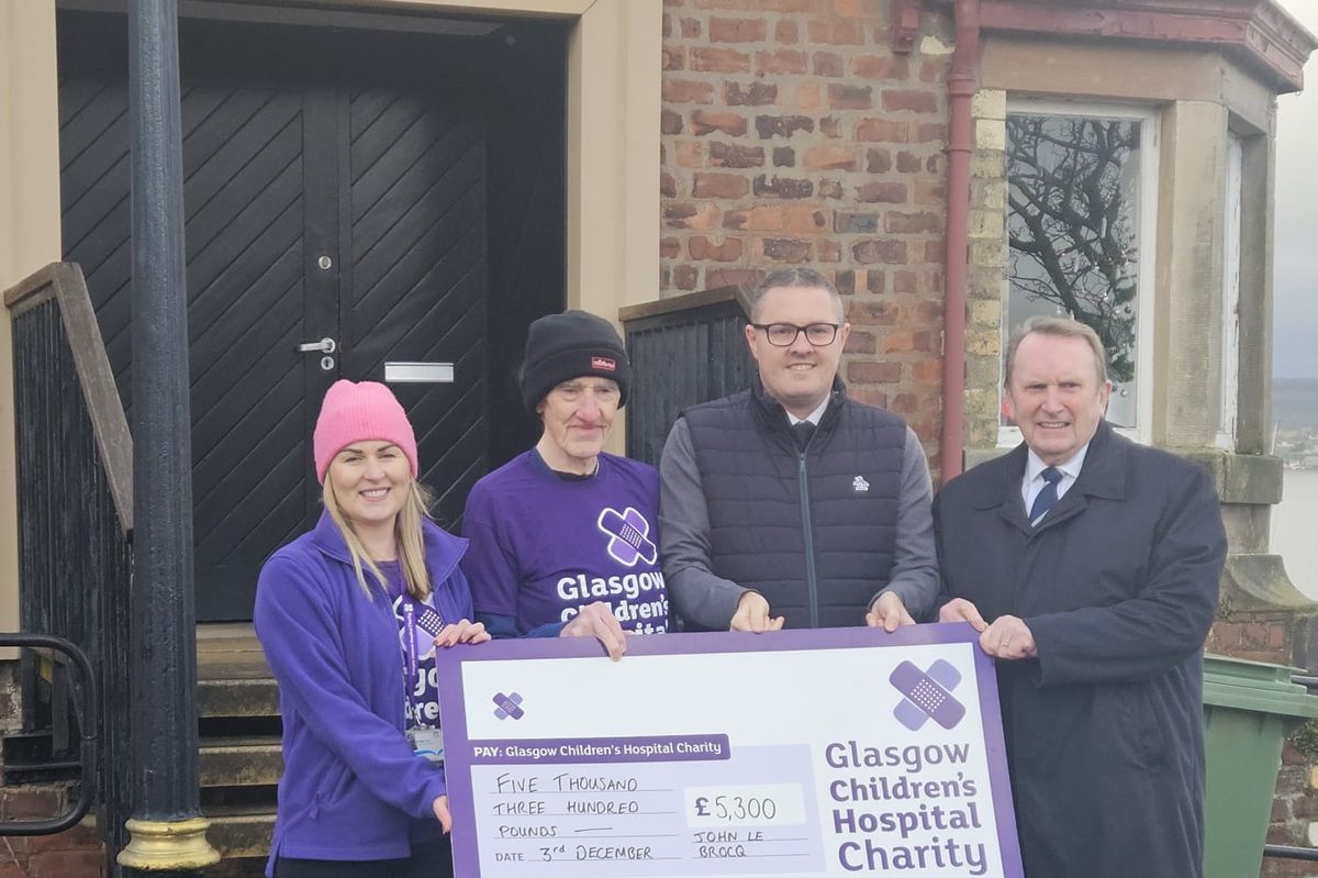 John raised over £5000 for Glasgow Children's Hospital Charity through a fitness challenge.