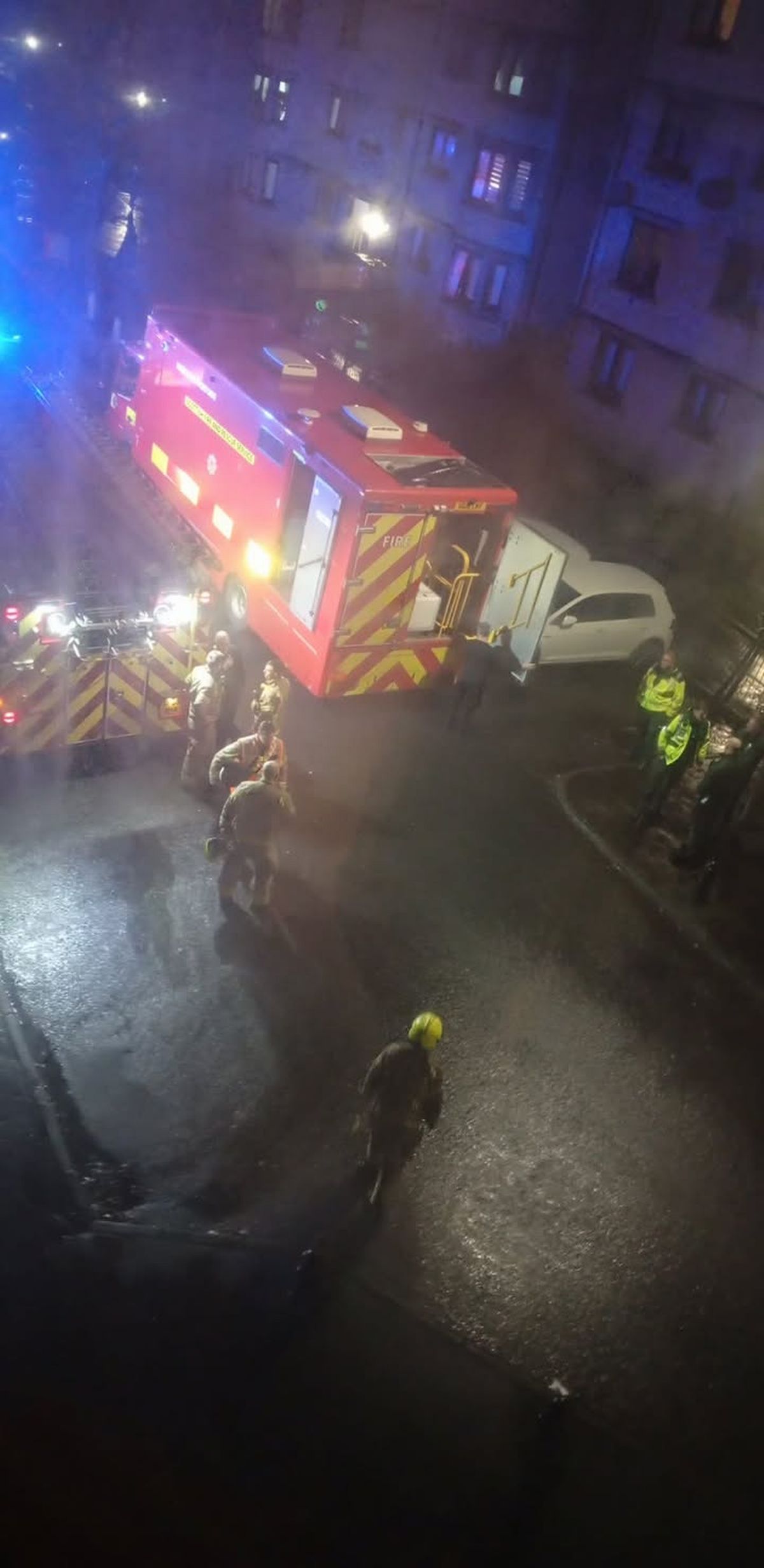 Emergency services at the scene