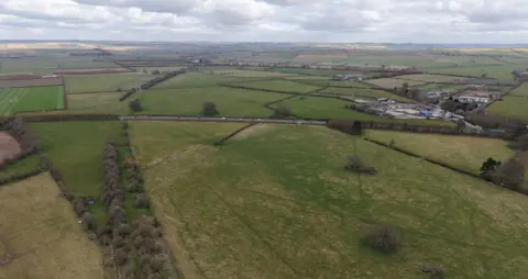 Ian Drummond Drone image of farmland in Market Harborough, Leicestershire, for the rewilding project