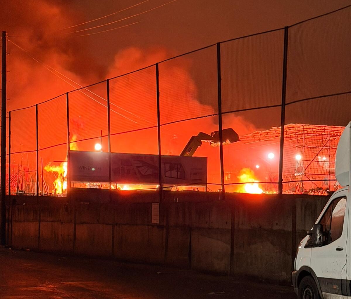 Huge fire breaks out at southwest London recycling centre disrupting trains to Heathrow