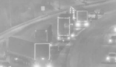 M5 traffic: Snow chaos as trucks slide on motorway during Storm Goretti | UK | News