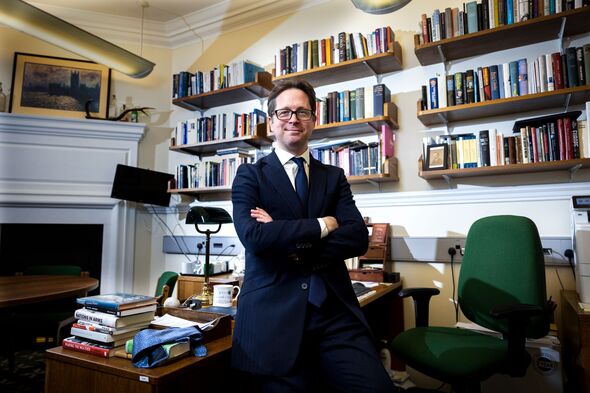 Alex Burghart in his Commons office